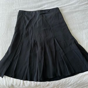 Prada black flare midi skirt size 44